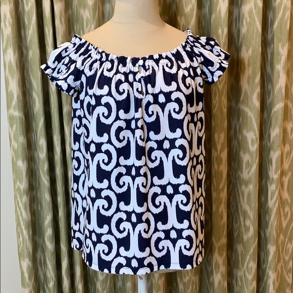 Jude Connally Tops - Jude Connally Resortwear Patterned Blouse